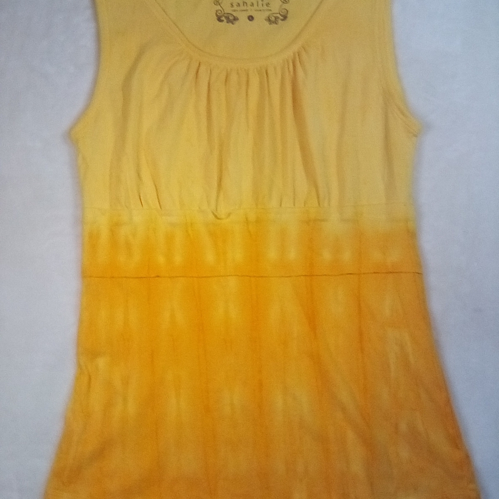 Sahalie Vibrant Yellow and Orange Tank Top